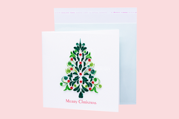 The Paper Design Christmas Tree Quilling Card