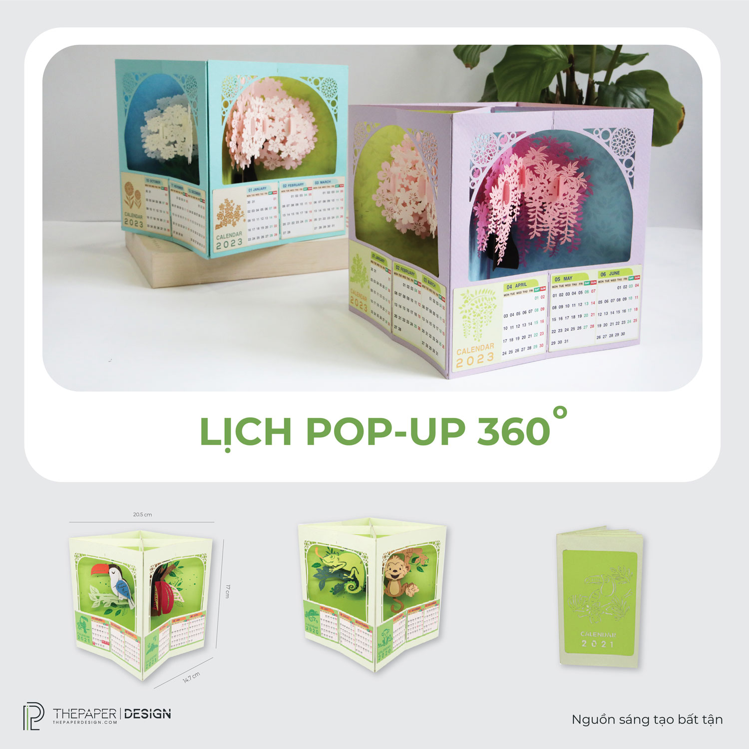 Lịch pop-up 3D The Paper Design