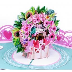 Thiệp 3D Vòng Hoa Tình Yêu - 3D Cards Wreath of love