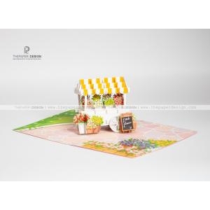 Thiệp 3D - Xe Hoa