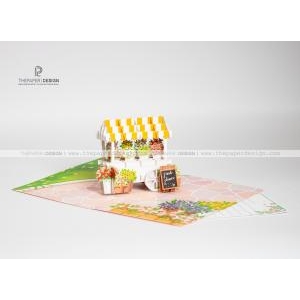Thiệp 3D - Xe Hoa