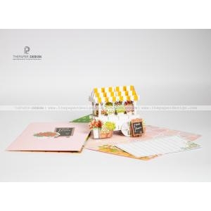 Thiệp 3D - Xe Hoa