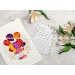 Thiệp Giấy Xoắn - Sinh Nhật
